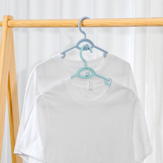 創意多功能疊掛衣架 塑膠成人防滑衣架 居家必備衣櫃衣架 防滑無痕衣架 10個裝