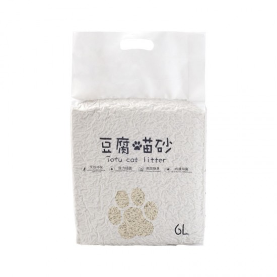 創意天然豆腐貓砂 強力除臭植物貓砂 6L環保貓沙 豆腐砂