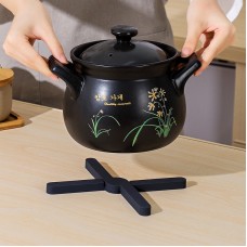 簡約十字矽膠隔熱墊 創意摺疊防燙防滑隔熱墊 餐桌必備隔熱餐墊