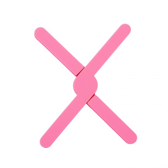 簡約十字矽膠隔熱墊 創意摺疊防燙防滑隔熱墊 餐桌必備隔熱餐墊