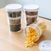 可伸縮密封儲物罐 按壓式真空五穀雜糧收納罐 廚房必備食品保鮮盒 密封罐
