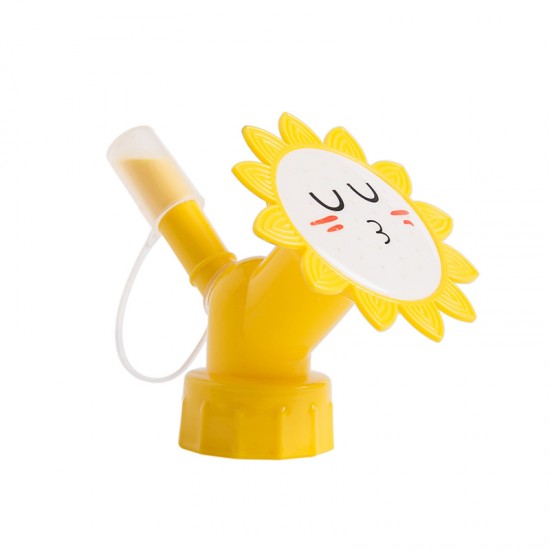 可愛笑臉小花造型澆花噴頭 創意園藝澆水器 多功能雙頭灑水器