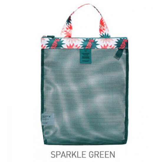 夏日必備游泳沙灘包 網格洗漱用品收納包 外出必備手提袋