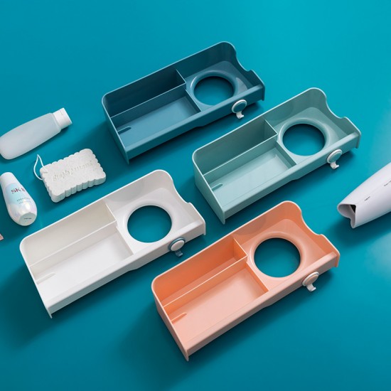 壁掛式吹風機置物架 創意多功能收納架 黏貼式吹風機掛架 吹風機架