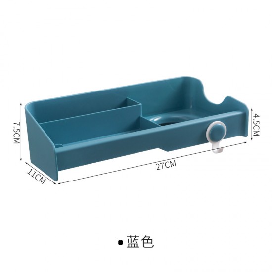 壁掛式吹風機置物架 創意多功能收納架 黏貼式吹風機掛架 吹風機架