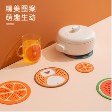 可愛矽膠隔熱墊 創意鏤空可愛圖案防燙鍋墊 廚房必備矽膠防燙墊 矽膠杯墊