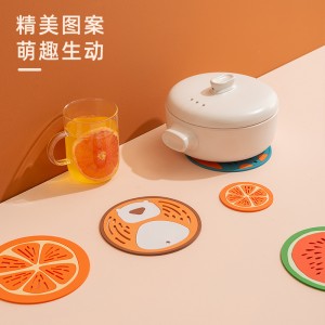 可愛矽膠隔熱墊 創意鏤空可愛圖案防燙鍋墊 廚房必備矽膠防燙墊 矽膠杯墊