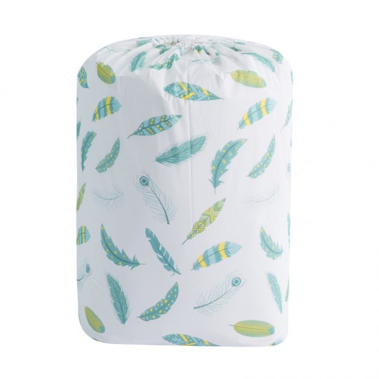 小清新大容量棉被收納袋 圓筒抽繩棉被整理袋 換季必備棉被衣物收納袋