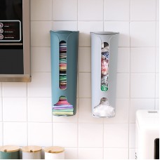 壁掛式垃圾袋收納盒 廚房必備垃圾袋收納神器 垃圾袋收集器 抽取式塑膠袋收納盒