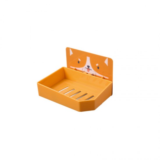 可愛圖案壁掛式肥皂盒 創意浴室必備亮色香皂盒 大號黏貼式肥皂架 香皂架