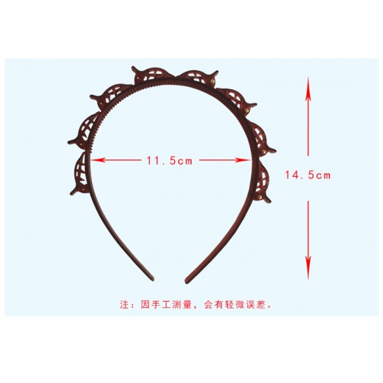 夾子鏤空編織髮箍 創意氣質瀏海鏤空髮箍 塑膠8夾髮箍