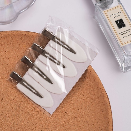 創意造型糖果色瀏海夾 創意葉子造型多色鴨嘴夾 夾子 4個裝