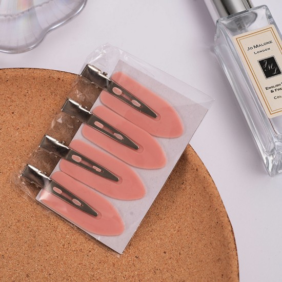 創意造型糖果色瀏海夾 創意葉子造型多色鴨嘴夾 夾子 4個裝