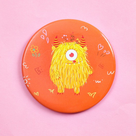 可愛圖案小圓鏡 方便攜帶可愛迷你化妝鏡 小鏡子 隨身補妝鏡