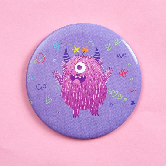 可愛圖案小圓鏡 方便攜帶可愛迷你化妝鏡 小鏡子 隨身補妝鏡