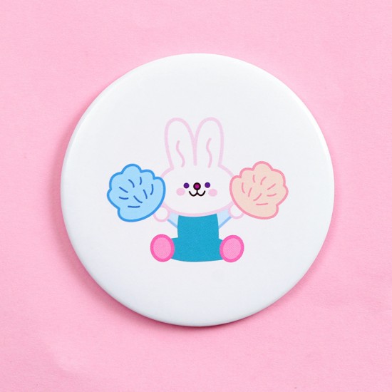 可愛圖案小圓鏡 方便攜帶可愛迷你化妝鏡 小鏡子 隨身補妝鏡