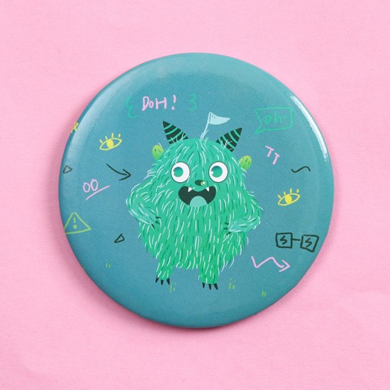 可愛圖案小圓鏡 方便攜帶可愛迷你化妝鏡 小鏡子 隨身補妝鏡