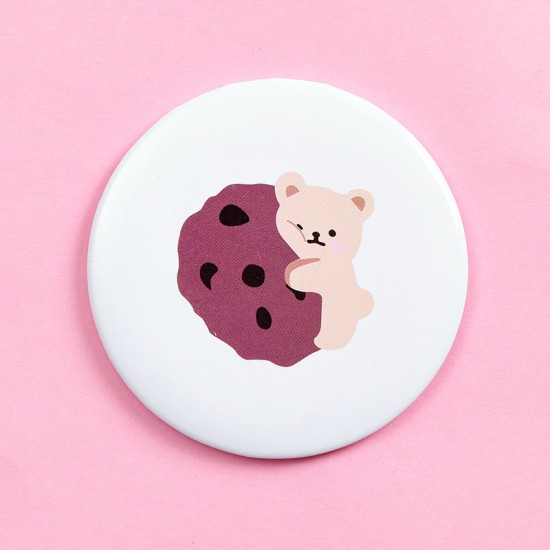 可愛圖案小圓鏡 方便攜帶可愛迷你化妝鏡 小鏡子 隨身補妝鏡