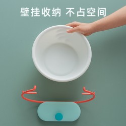 鹿角造型臉盆收納架 浴室必備臉盆掛架 創意黏貼式置物架