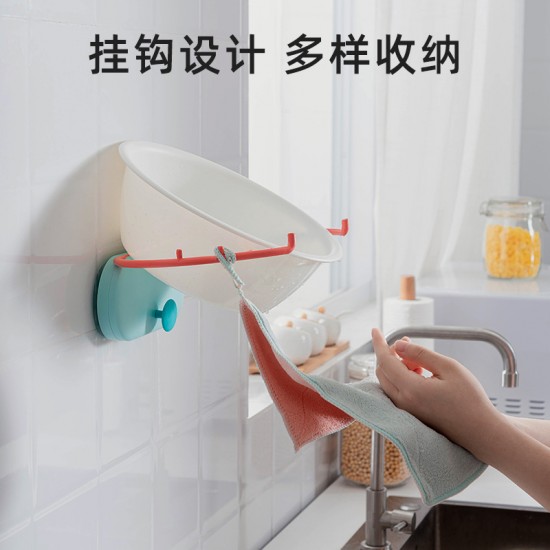 鹿角造型臉盆收納架 浴室必備臉盆掛架 創意黏貼式置物架