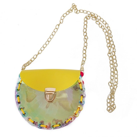 創意鐳射DIY串珠編織包包 創意手工少女包 造型彩色串珠斜背包