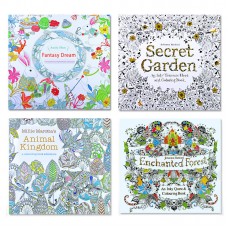 紓壓手繪著色本 魔法森林創意著色本 塗鴉本 祕密花園紓壓著色本