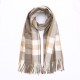 加厚保暖格子圍巾 雙面兩用披肩 秋冬必備仿羊絨圍巾 時尚圍巾