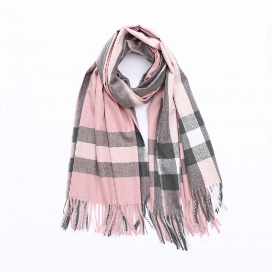 加厚保暖格子圍巾 雙面兩用披肩 秋冬必備仿羊絨圍巾 時尚圍巾