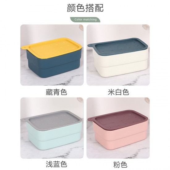 多功能雙色旅行肥皂盒 創意浴室瀝水香皂收納架 多功能海綿肥皂架