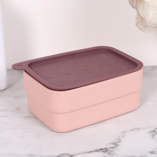 多功能雙色旅行肥皂盒 創意浴室瀝水香皂收納架 多功能海綿肥皂架