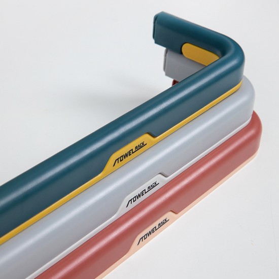 多功能可折疊毛巾架 黏貼式雙桿毛巾架 壁掛式多功能收納架 掛架