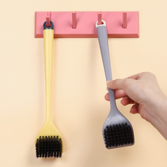 創意雙色長柄清潔刷 居家必備去污洗鍋刷 可掛式多功能小刷子
