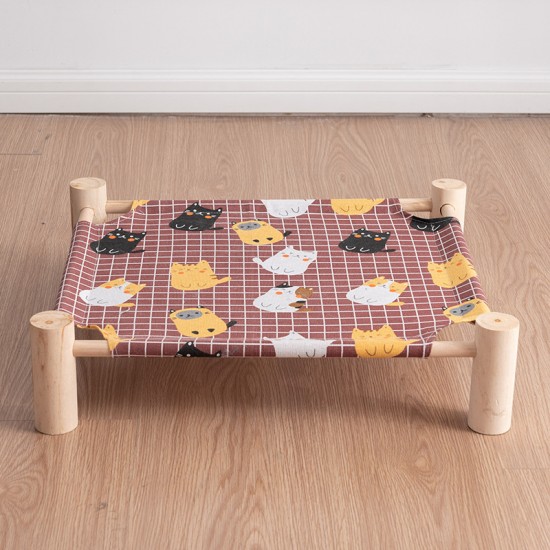 寵物木質四角架吊床 創意四季通用貓咪狗狗吊床 組裝式寵物窩