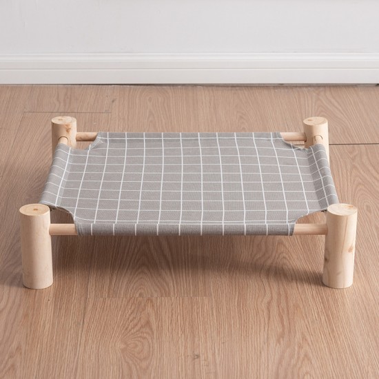 寵物木質四角架吊床 創意四季通用貓咪狗狗吊床 組裝式寵物窩