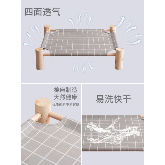 寵物木質四角架吊床 創意四季通用貓咪狗狗吊床 組裝式寵物窩