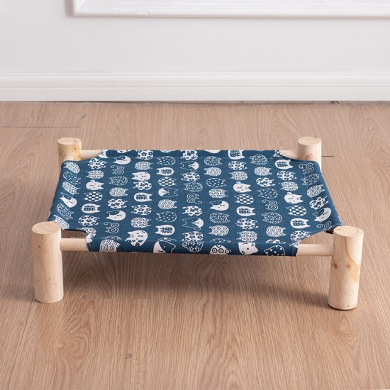 寵物木質四角架吊床 創意四季通用貓咪狗狗吊床 組裝式寵物窩