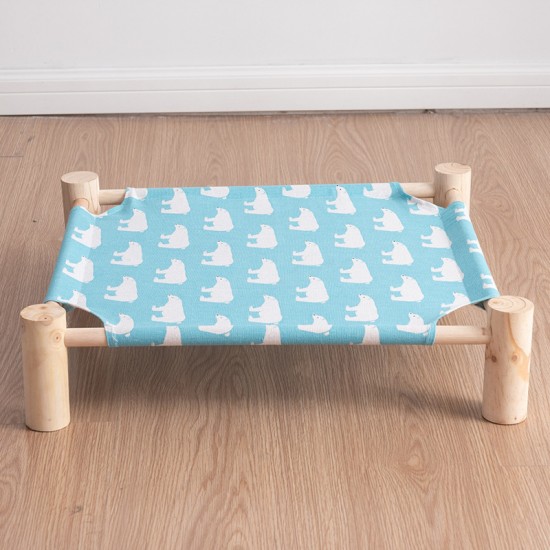 寵物木質四角架吊床 創意四季通用貓咪狗狗吊床 組裝式寵物窩