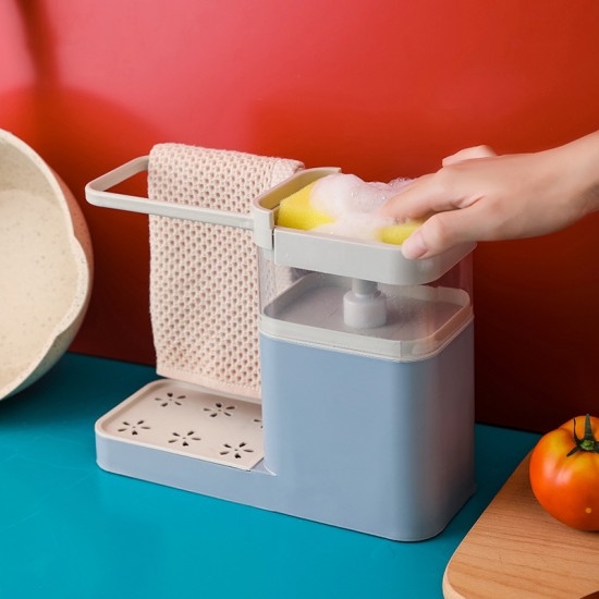 洗碗精按壓盒 廚房毛巾刷子瀝水架 洗鍋洗碗清潔神器 收納架 置物架