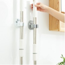 簡約腳掌造型拖把掛夾 創意黏貼式掃具掛架 壁掛式拖把架 收納架