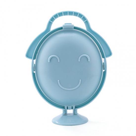 多層可折疊笑臉水果盤 創意零食糖果糕點盤 省空間多功能摺疊盤