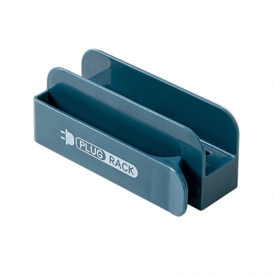 簡約電源插頭固定器 多功能手機充電支架 創意壁掛式插頭收納架