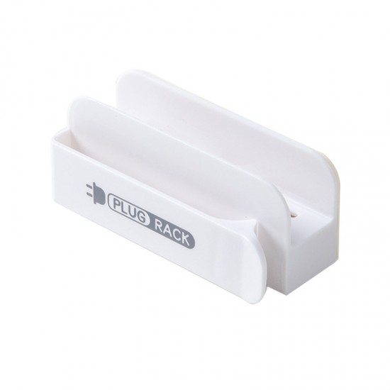 簡約電源插頭固定器 多功能手機充電支架 創意壁掛式插頭收納架