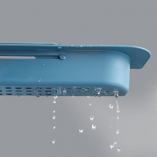 洗手台置物瀝水架 水槽可伸縮雙層置物架 多功能抹布海綿收納架