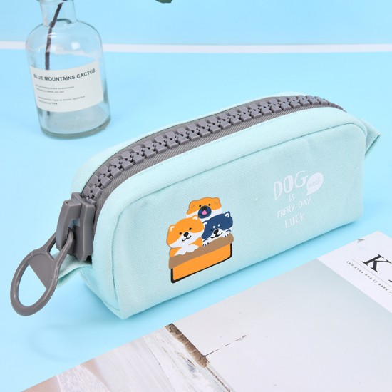 可愛狗狗大容量筆袋 多功能超大拉鍊鉛筆盒 學生必備文具盒 文具收納袋