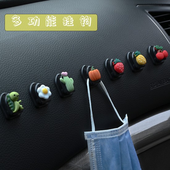 可愛造型車用小掛勾 副駕前排掛勾 創意置物小掛勾 車內小裝飾