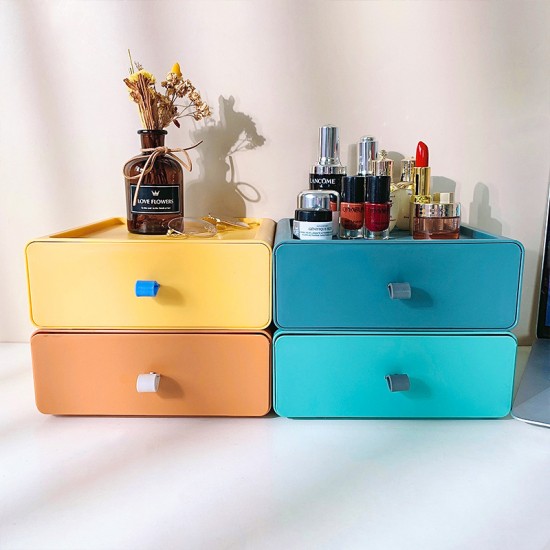 桌面抽屜式收納盒 辦公桌必備大容量收納神器 多用途文具收納抽屜