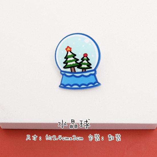 可愛聖誕系列造型徽章 創意造型聖誕節必備小裝飾 壓克力胸針