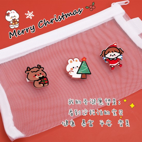 可愛聖誕系列造型徽章 創意造型聖誕節必備小裝飾 壓克力胸針