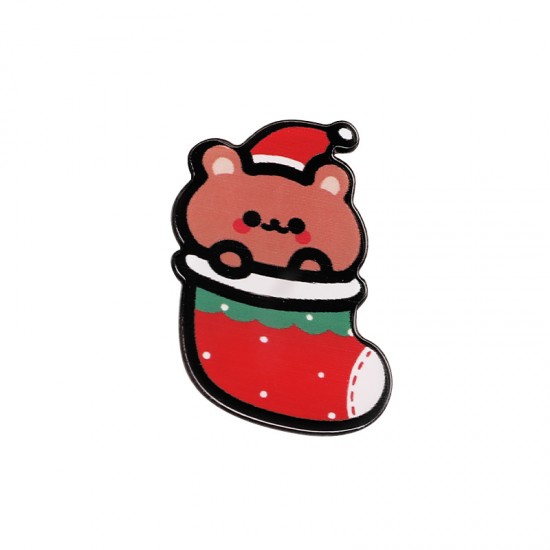 可愛聖誕系列造型徽章 創意造型聖誕節必備小裝飾 壓克力胸針