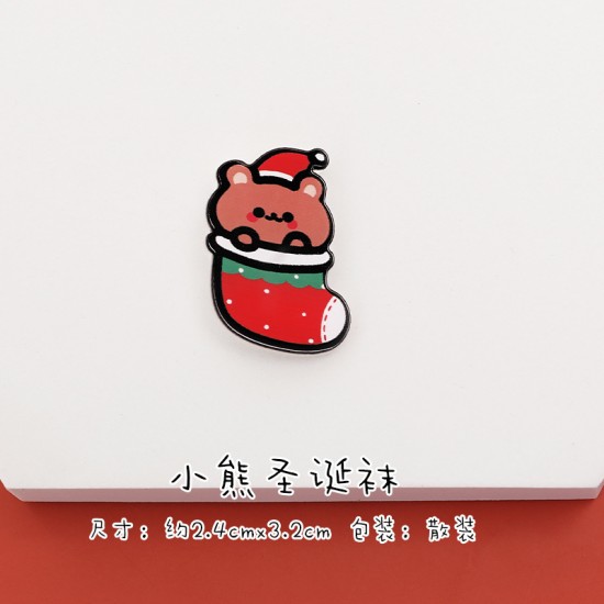 可愛聖誕系列造型徽章 創意造型聖誕節必備小裝飾 壓克力胸針